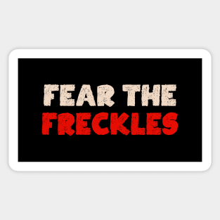 Fear The Freckles Sarcastic Ginger Irish Redhead Sticker